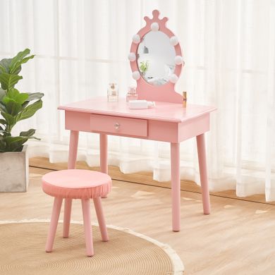Туалетный столик Bonro В-084 (розовая табуретка) (42400134)