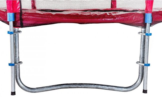 Батут Atleto 404 см с двойными ногами с сеткой красный (21000202)