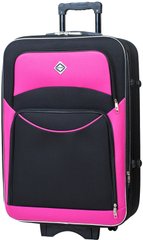 Дорожня валіза на колесах Bonro Style маленька чорно-рожева (10011912)