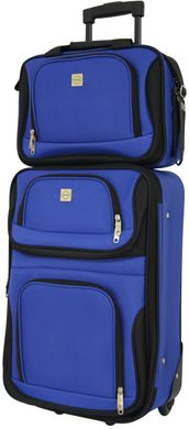 Комплект валіза і сумка Bonro Best середній синій (10080602)