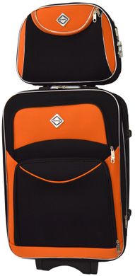 Комплект валіза та кейс Bonro Style маленький чорно-оранжевий (10120105)
