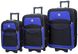 Набір валіз Bonro Style 3 штуки чорно-фіолетовий (10010304)