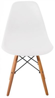 Стіл обідній круглий Bonro В-957-800 + 2 білих крісла В-173 FULL KD (41300049)