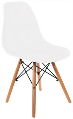 Стол обеденный круглый Bonro В-957-800 + 2 белых кресла В-173 FULL KD (41300049)