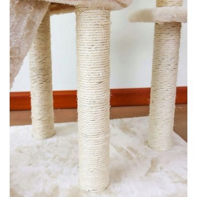 Игровой комплекс-дряпалка для кошек 138 см Bonro B-40 бежевый (42400590)