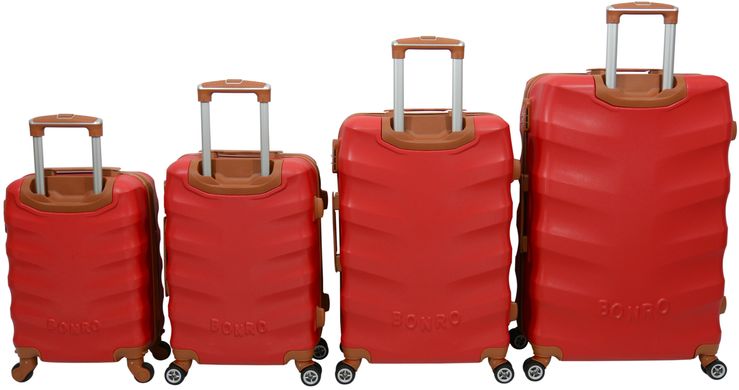 Набор чемоданов Bonro Next 4 штуки бордовый (10060404)