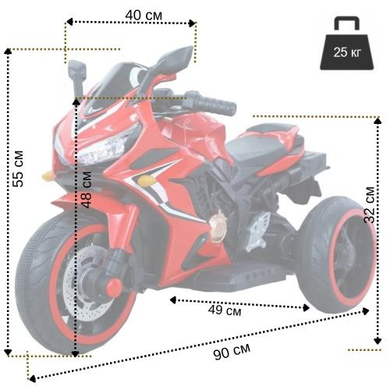 Дитячий електромотоцикл SPOKO SP-518 червоний (42300173)