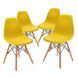 Крісло для кухні на ніжках Bonro В-173 FULL KD жовте (4шт) (42400301)