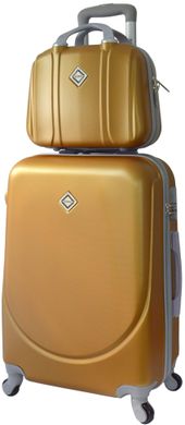 Комплект валіза та кейс Bonro Smile великий золотий (10110308)