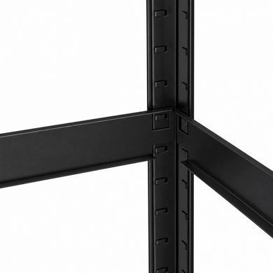Стелаж металевий для кладовки комори підвалу 5 полиць 220х110х45 Bonro P2211 чорний (42401255)