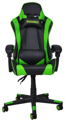 Кресло геймерское Bonro B-2013-2 зеленое (40800031)