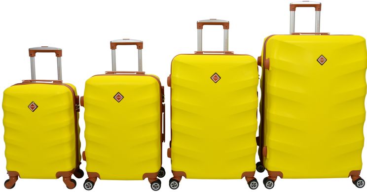 Набір валіз Bonro Next 4 штуки жовтий (10060407)