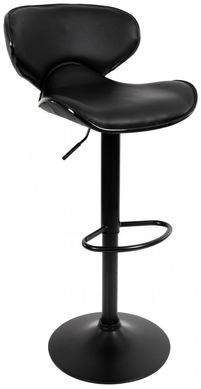 Барний стілець зі спинкою Bonro B-068 чорний (чорна основа) (2 шт) (47000050)