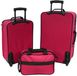 Набор чемоданов Bonro Best 2 шт и сумка вишневый (10080100)
