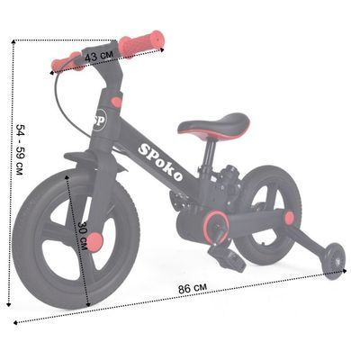Биговел велосипед 3в1 Spoko SP-150 черно-красный (42412141)