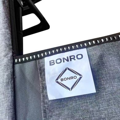 Шезлонг лежак Bonro B-006 темно-сірий + кишеня (42400504)