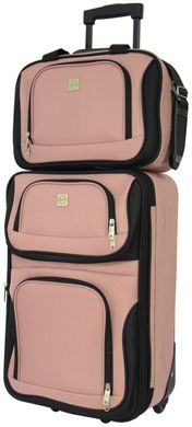 Набор чемоданов Bonro Best 2 шт и сумка розовый (10080103)