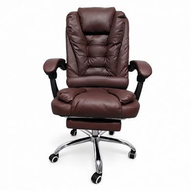 Комп'ютерне крісло з підставкою для ніг Bonro BOSS коричневе (B-364) (42401260)