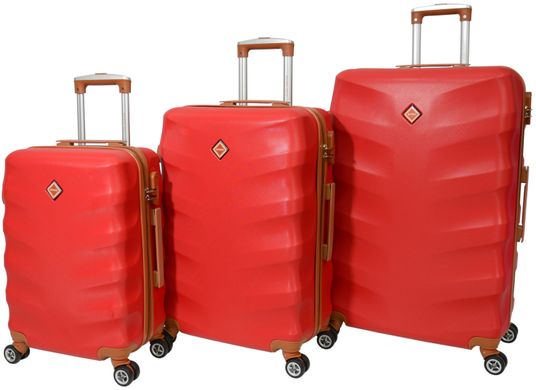 Набор чемоданов Bonro Next 3 штуки бордовый (10642304)
