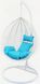 Подвесное кресло-кокон B-183A (бело-голубое) (46000000)