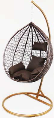 Подвесное кресло-качалка кокон B-183A (коричневое) (46000001)