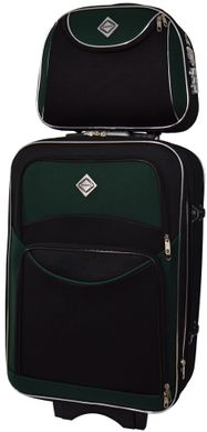 Комплект валіза та кейс Bonro Style середній чорно-зелений (10120210)