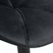 Барний стілець зі спинкою Bonro B-087 велюр чорне з чорною основою (42400408)