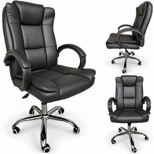 Крісло офісне на колесах Bonro B-607 чорне (4230012)