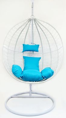 Підвісне крісло-гойдалка кокон B-183B (біло-голубе) (46000003)
