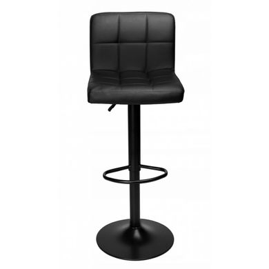 Барний стілець зі спинкою Bonro BN-0106 чорний з чорною основою (42400437)