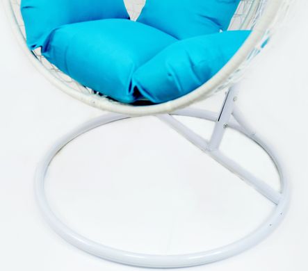 Подвесное кресло-качалка кокон B-183B (бело-голубое) (46000003)