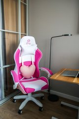Кресло геймерское Bonro Lady 807 розово-белое (42300098)
