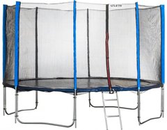 Батут Atleto 490 см с двойными ногами с сеткой синий (21001001)