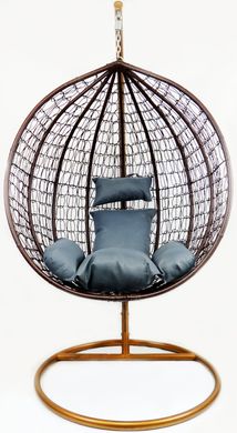 Подвесное кресло-качалка кокон B-183B (коричнево-серое) (46000005)