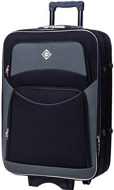 Дорожня валіза на колесах Bonro Style велика чорно-сіра (10012705)