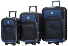 Набор чемоданов Bonro Style 3 штуки черно-т.синий (10010307)
