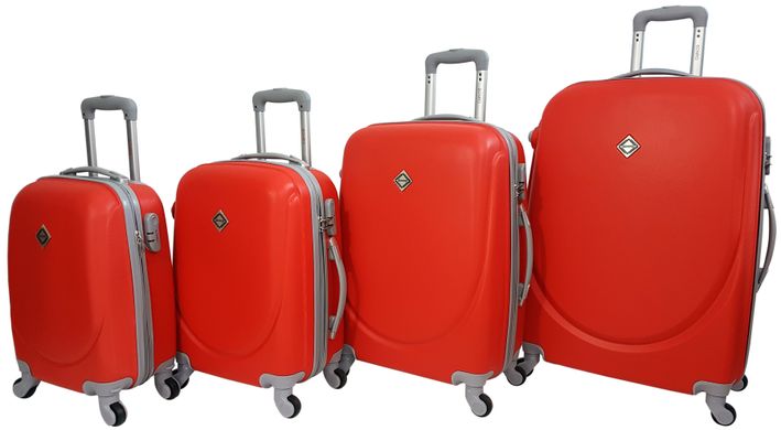Набір валіз Bonro Smile 4 штуки червоний (10050404)