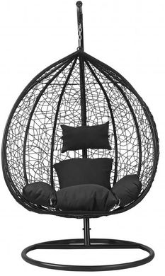 Подвесное кресло-качалка кокон Bonro 329XL (черно-серое) (46000013)