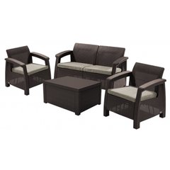 Комплект садовой мебели 4-местный Bonro B-18032 черно-коричневый (42400515)