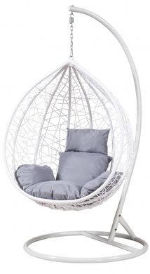 Підвісне крісло-гойдалка кокон Bonro 329M (біло-сіре) (46000012)