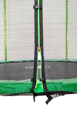 Батут Atleto 183 см з подвійними ногами з сіткою і драбинкою зелений (21000605)