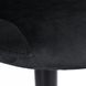 Барний стілець зі спинкою Bonro B-074 велюр чорне з чорною основою (42400303)
