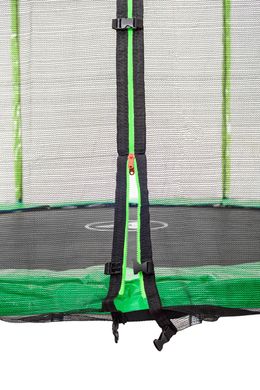 Детский батут Atleto 252 см с двойными ногами с сеткой зеленый (21000802)