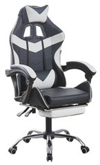Крісло геймерське Bonro BN-810 біле з підставкою для ніг (42400283)