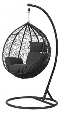 Подвесное кресло-качалка кокон Bonro 329S (черно-серое) (46000009)