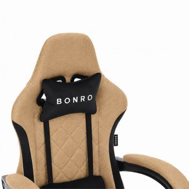 Комп'ютерне крісло із тканини Bonro Extreme чорно-коричневе (B-148) (42401253)
