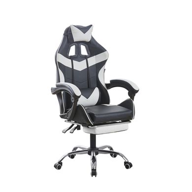 Кресло геймерское Bonro BN-810 белое с подставкой для ног (42400283)
