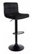 Барний стілець зі спинкою Bonro B-0106 велюр чорний з чорною основою (42400306)