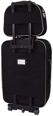 Комплект чемодан и кейс Bonro Style маленький черно-розовой (10120107)