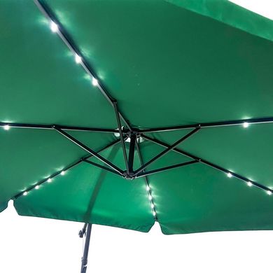 Зонт садовый с подсветкой LED зеленый Bonro B-7218LP 3м 6 спиц (42400499)